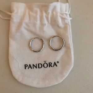 Pandora Hoop Earrings - Silver
